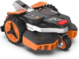 Worx - Robot Tondeuse connecté - LANDROID Vision - 600 m² - WR206E.1 (sans Installation de Fil périphérique, évite Obstacles, tond près des Bordures,