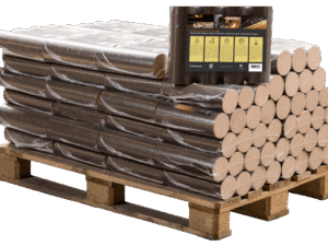 Briquettes rondes en Hêtre Pur - Demi-Palette 480 kg (48 Paquets de 10 kg)